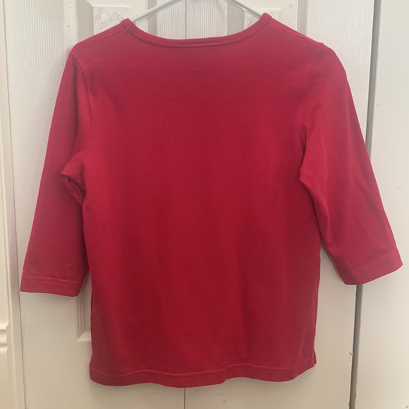 Christine Alexander Pink Women’s 3/4 Sleeve t shirt Swarovski crystals - Picture 5 of 5